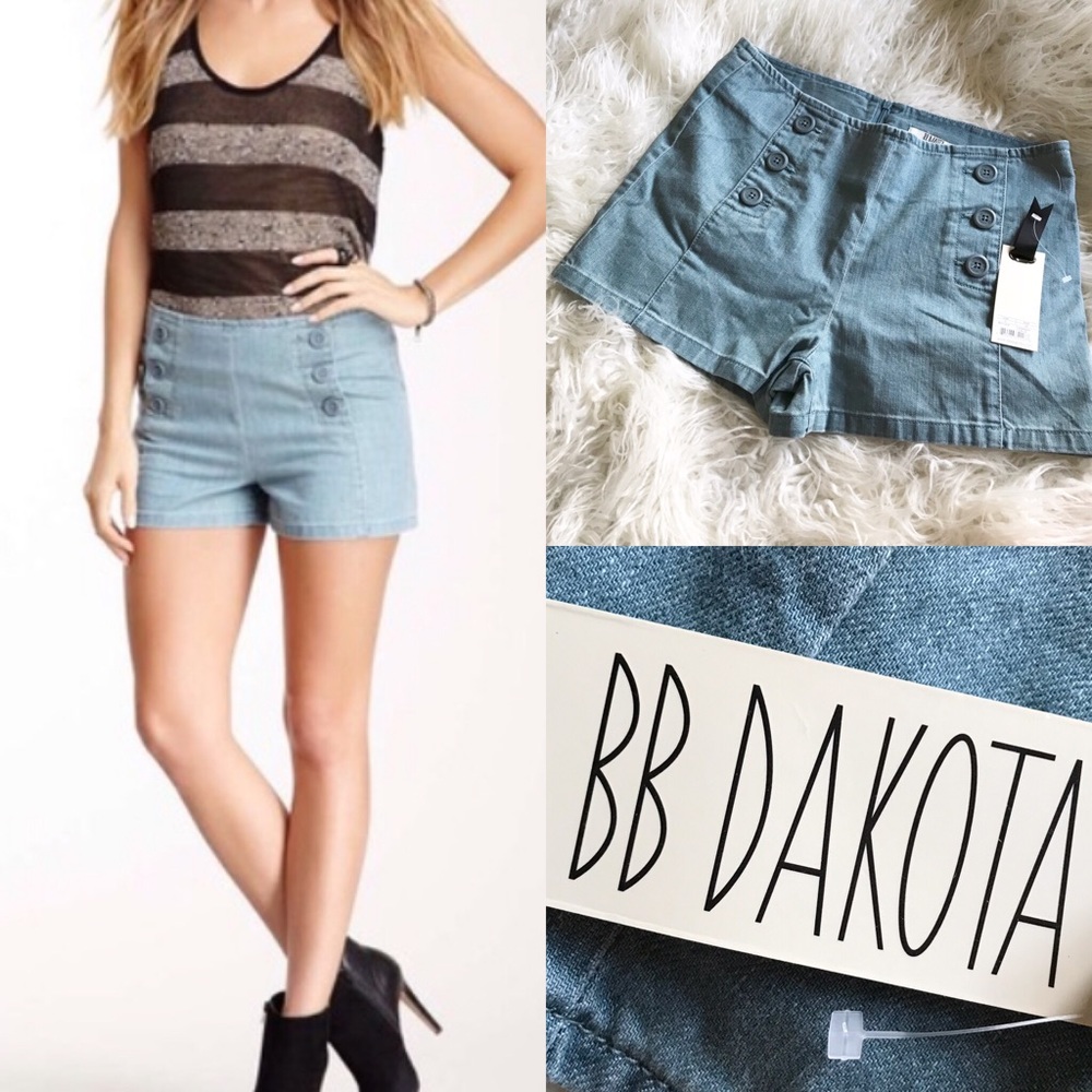 🆕BB Dakota‎ High waisted Cohen chambray shorts